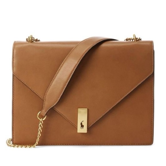 Polo Ralph Lauren Brown Leather Shoulder Bag
